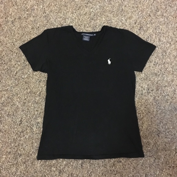 ralph lauren plain black t shirt
